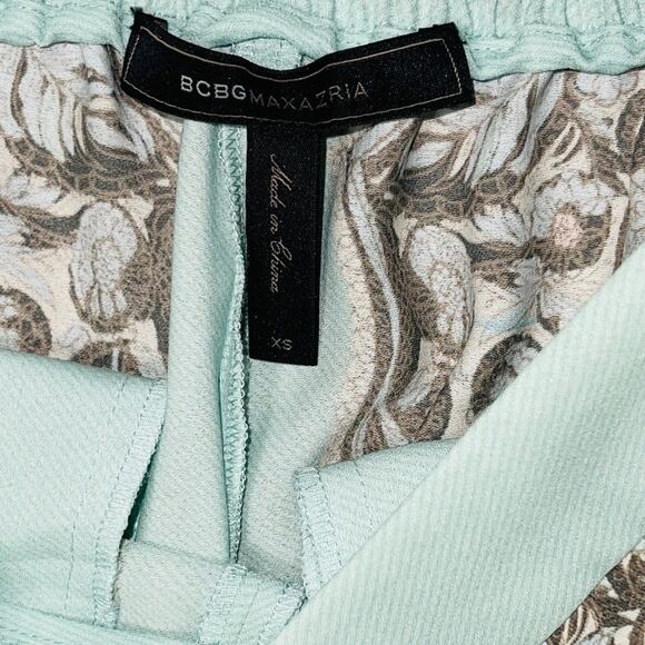 BCBGMaxazria Joan Woven Palazzo Pants Aqua Blue Size XS - Picture 3 of 4